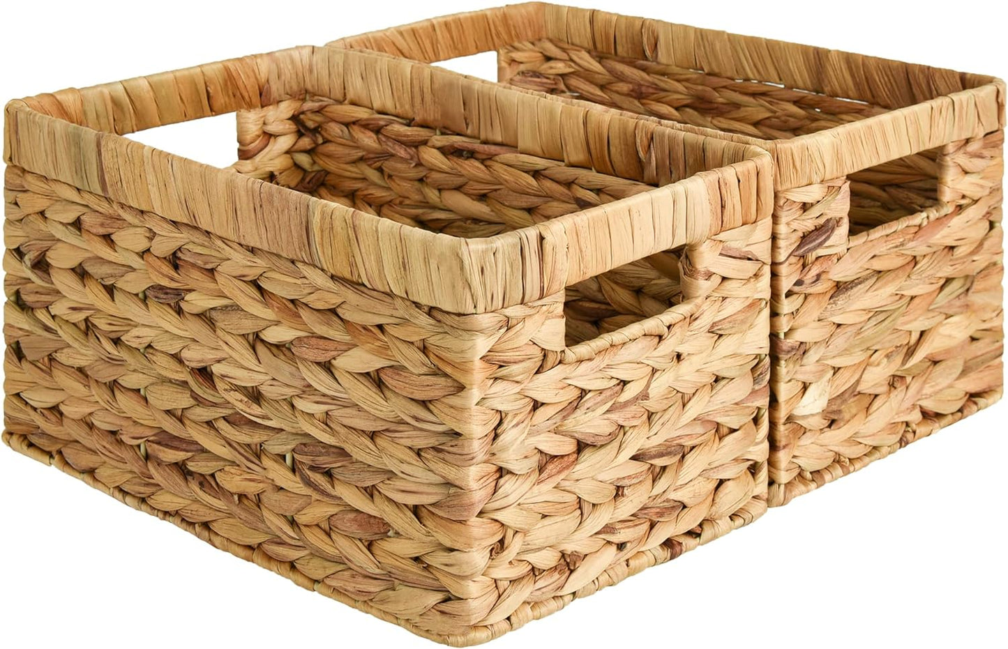 Woven Storage Baskets with Handles (2-Pack) – Natural