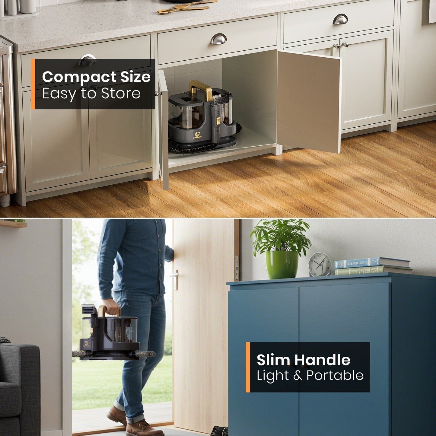 SUPERLEX Portable Carpet Cleaner & Upholstery Cleaner Spot Stain Remover Machine