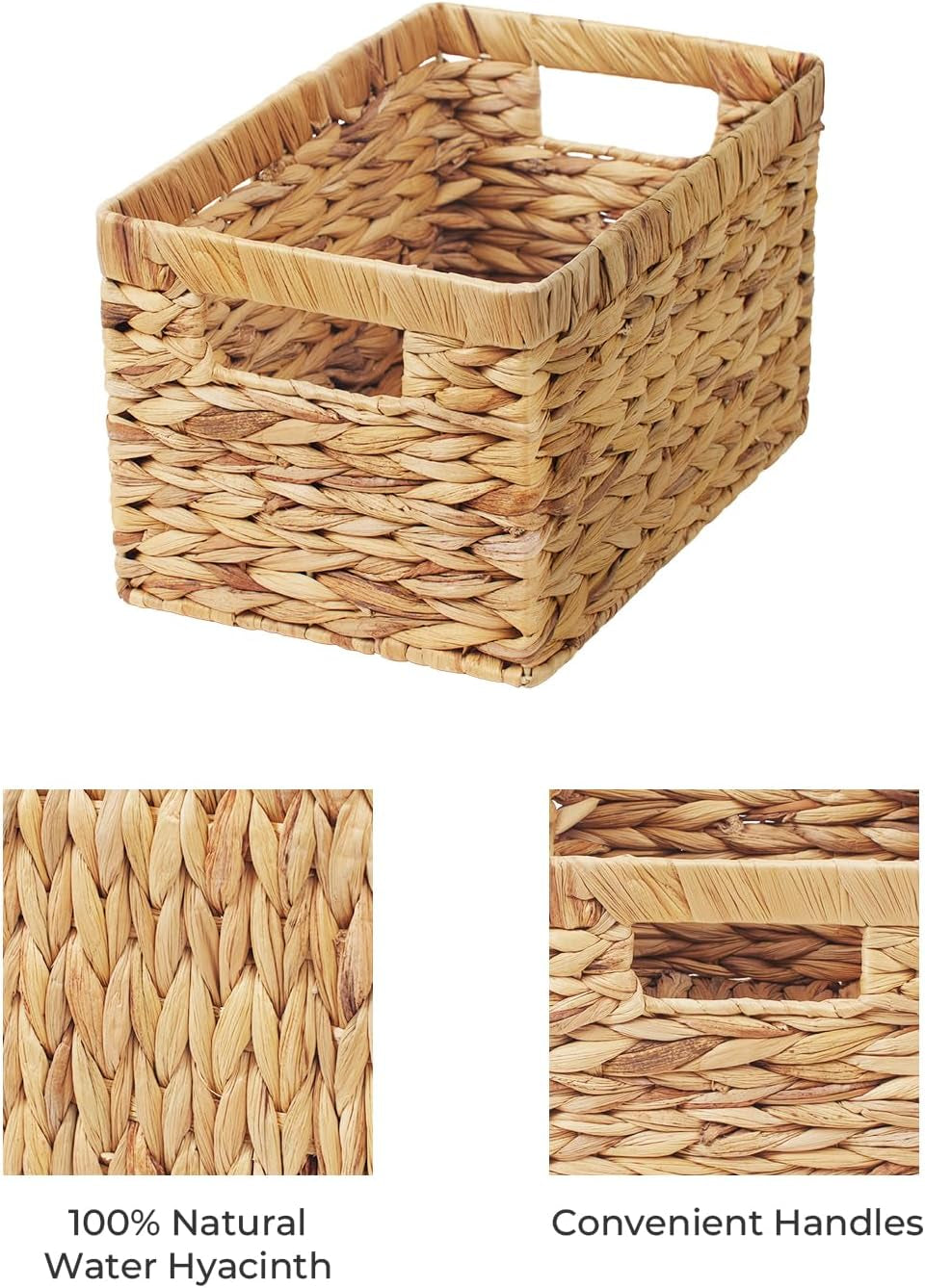 Woven Storage Baskets with Handles (2-Pack) – Natural